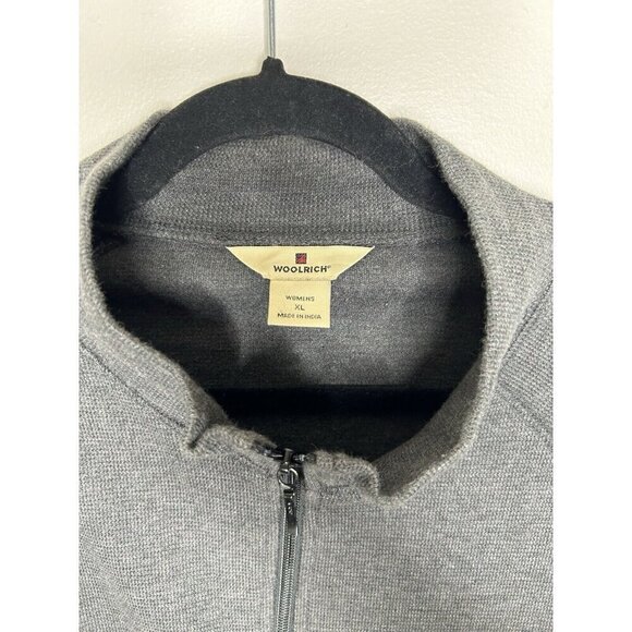 Woolrich Full Zip Long Sleeve Sweater Jacket Gray Women’s Size XL - Picture 4 of 10